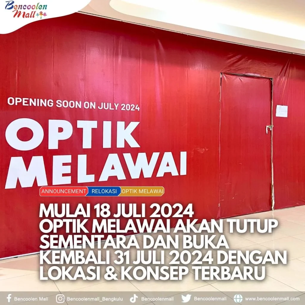 opening soon optik melawai