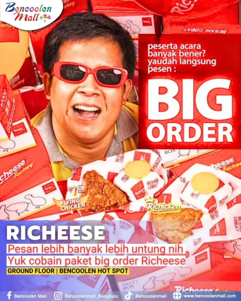 Promo diskon 50% di Richeese Factory Bencoolen