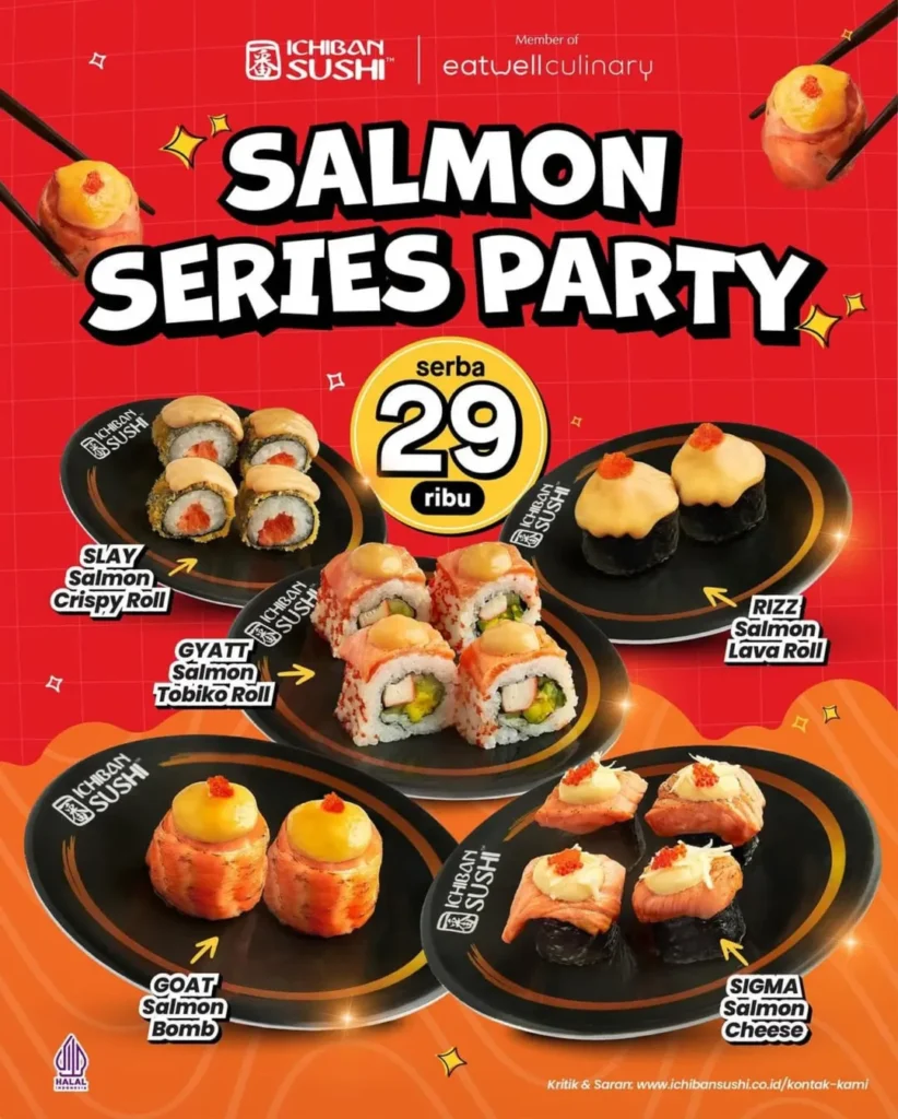 promo salmon party ichiban sushi