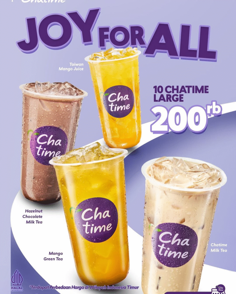Chatime Bencoolen Mall 10 Chatime gelas besar cuma Rp 200.000 aja!