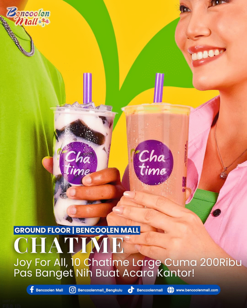 Chatime Bencoolen Mall 10 Chatime gelas besar cuma Rp 200.000 aja!