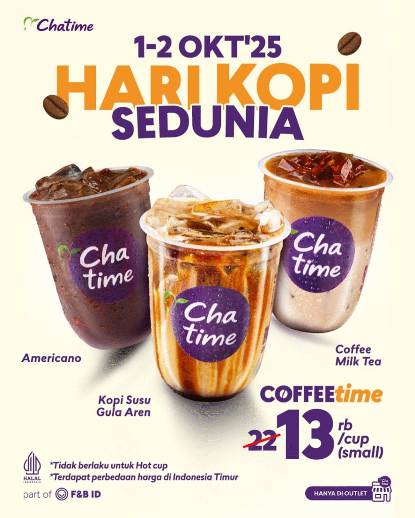 chatime bengkulu promo hari kopi sedunia
