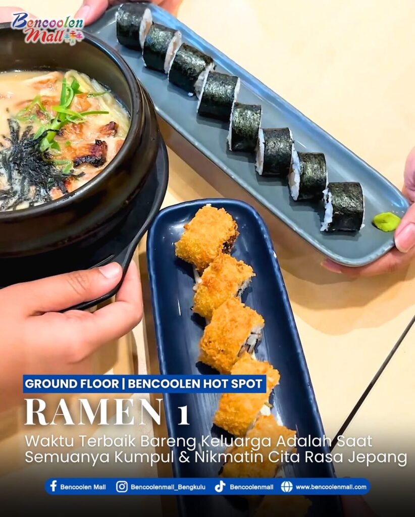 promo ramen enak di ramen 1 bencoolen mall bengkulu