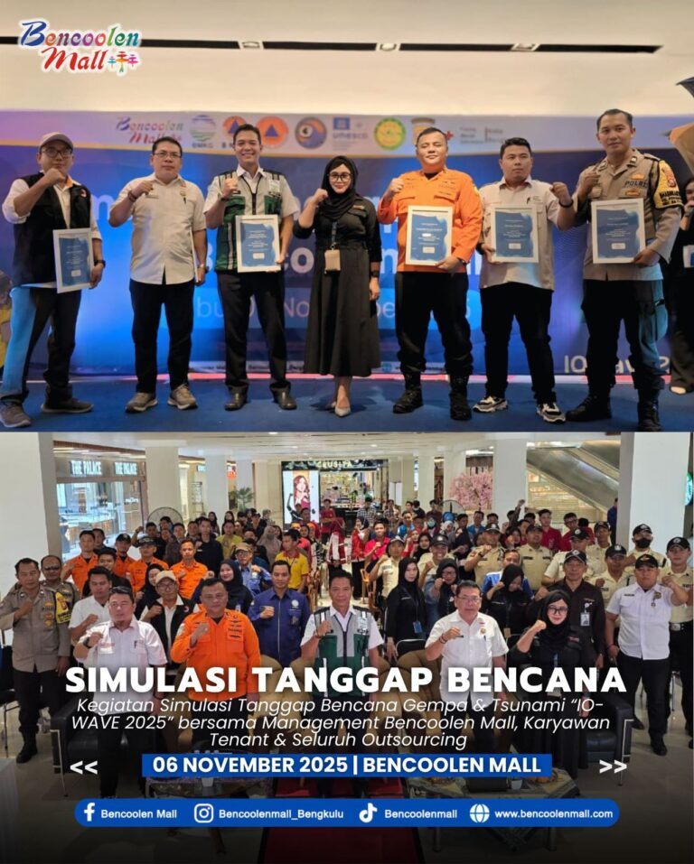 IOWAVE 2025: Simulasi Tanggap Bencana Gempa dan Tsunami di Bencoolen Mall