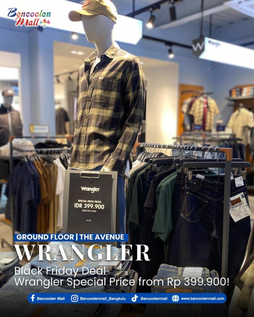 Promo Wrangler Black Friday di Bencoolen Mall