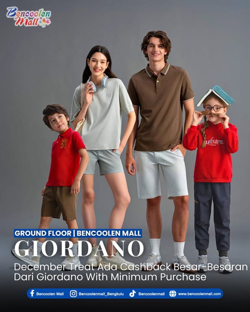 Dapatkan promo December Treat dari Giordano