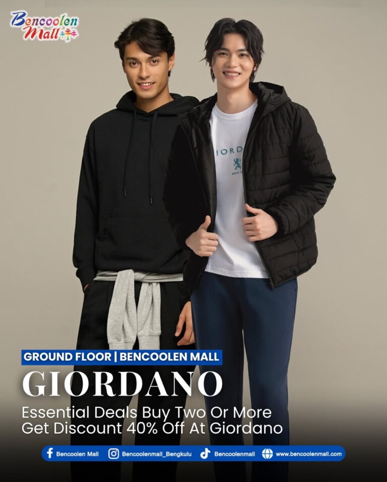 dapatkan promo Giordano Diskon 40% di Giordano terdekat!
