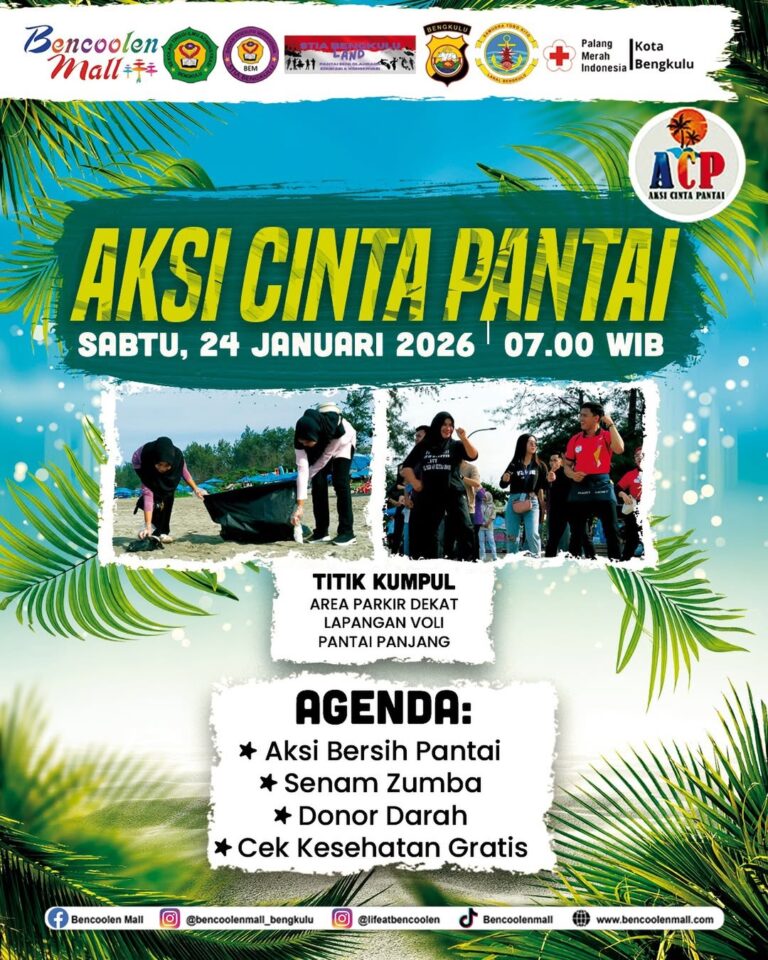Ikuti Aksi Cinta Pantai bersama Bencoolen Mall Bengkulu!