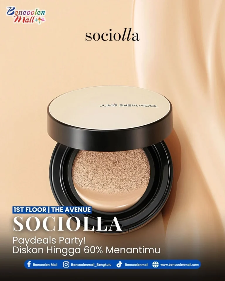 Diskon Sociolla Hingga 60% di Bencoolen Mall, Belanja sekarang!