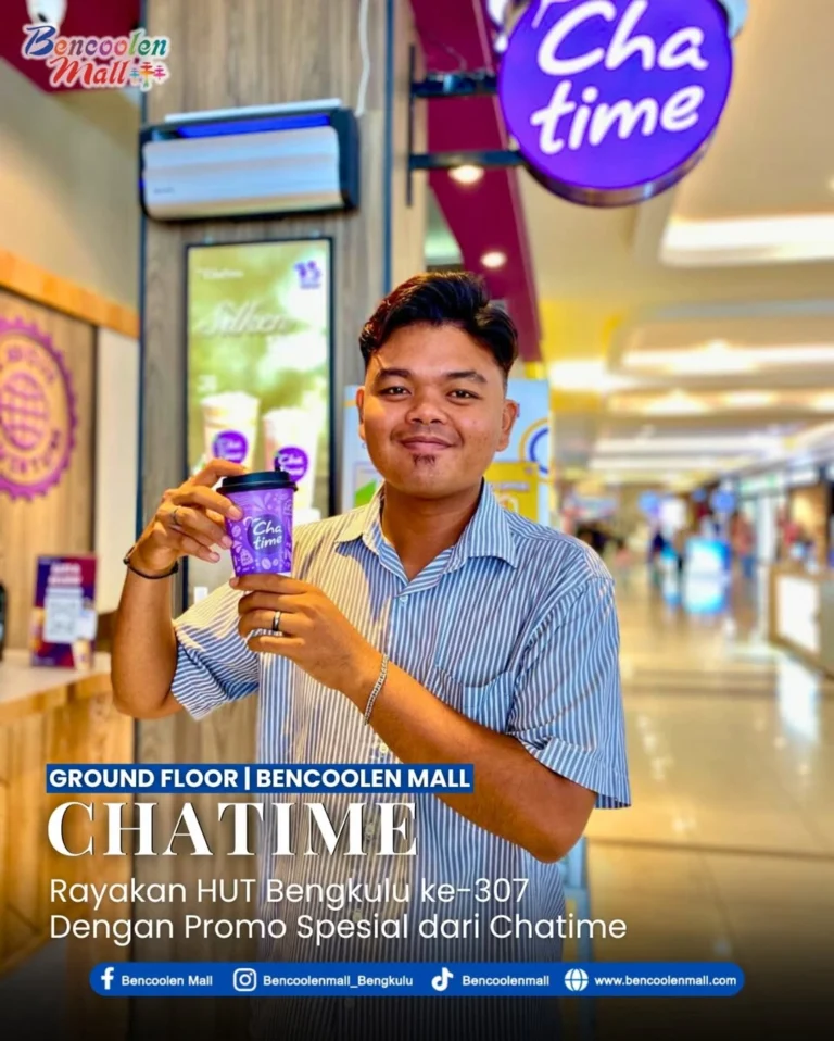 Promo Chatime HUT Kota Bengkulu ke-307 di Bencoolen Mall!