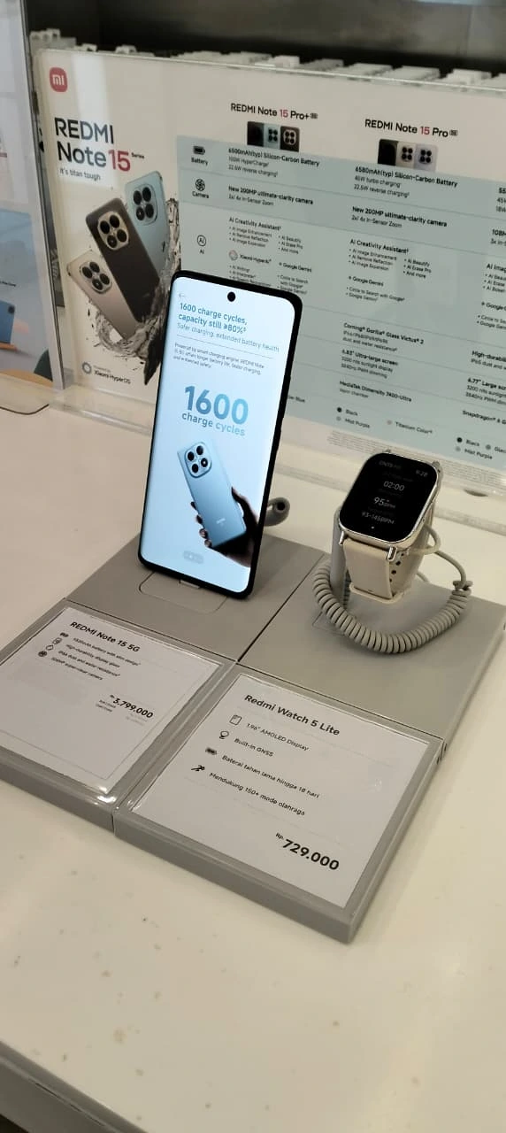 Promo Redmi Note 15 5G + Free Buds di Xiaomi Bencoolen Mall!