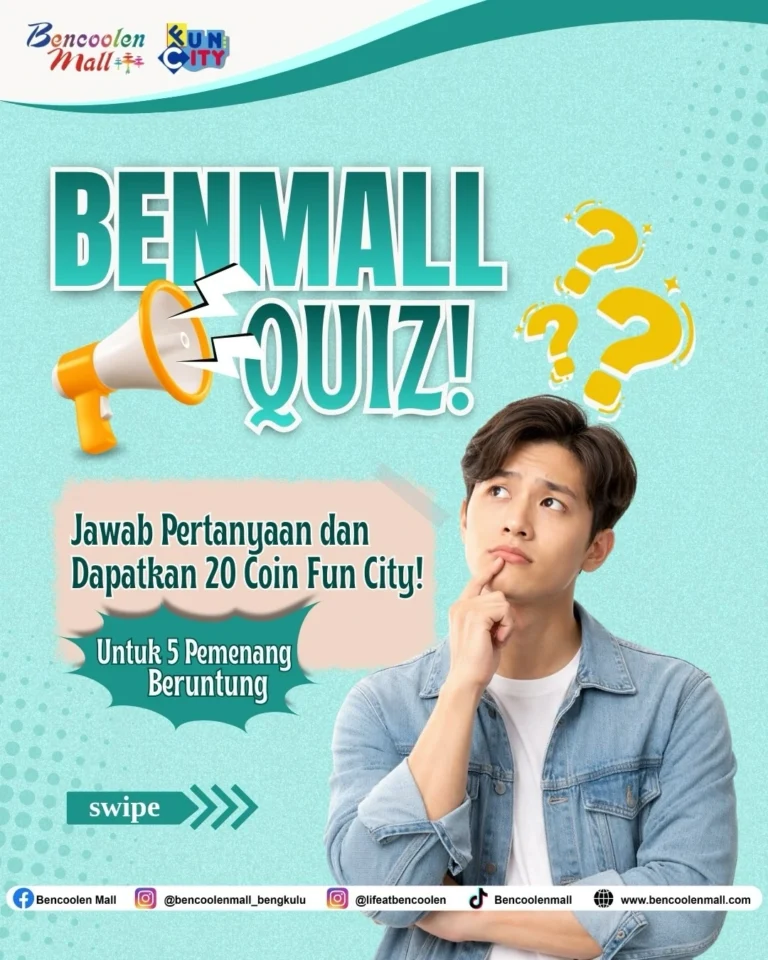 Ikuti Quiz Seru Berhadiah dan Dapatkan 20 Coin Fun City!