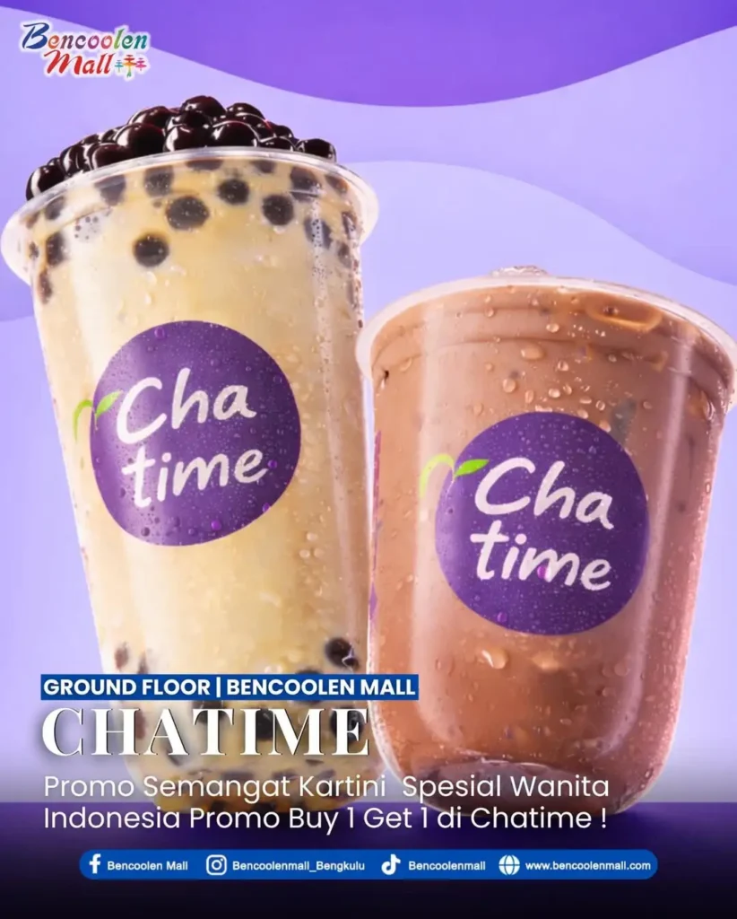 Promo Chatime Buy 1 Get 1 Bencoolen Mall : Spesial Hari Kartini!