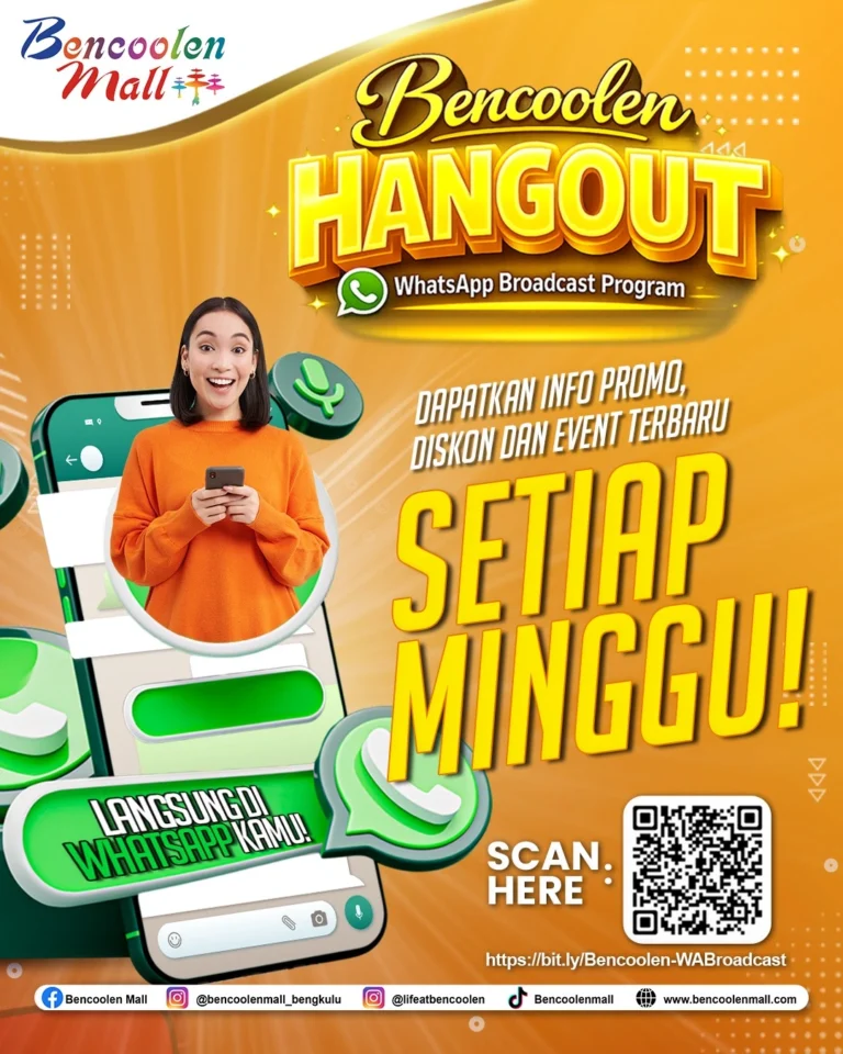 Dapatkan Info Diskon & Event Bencoolen Mall di WhatsApp kamu!