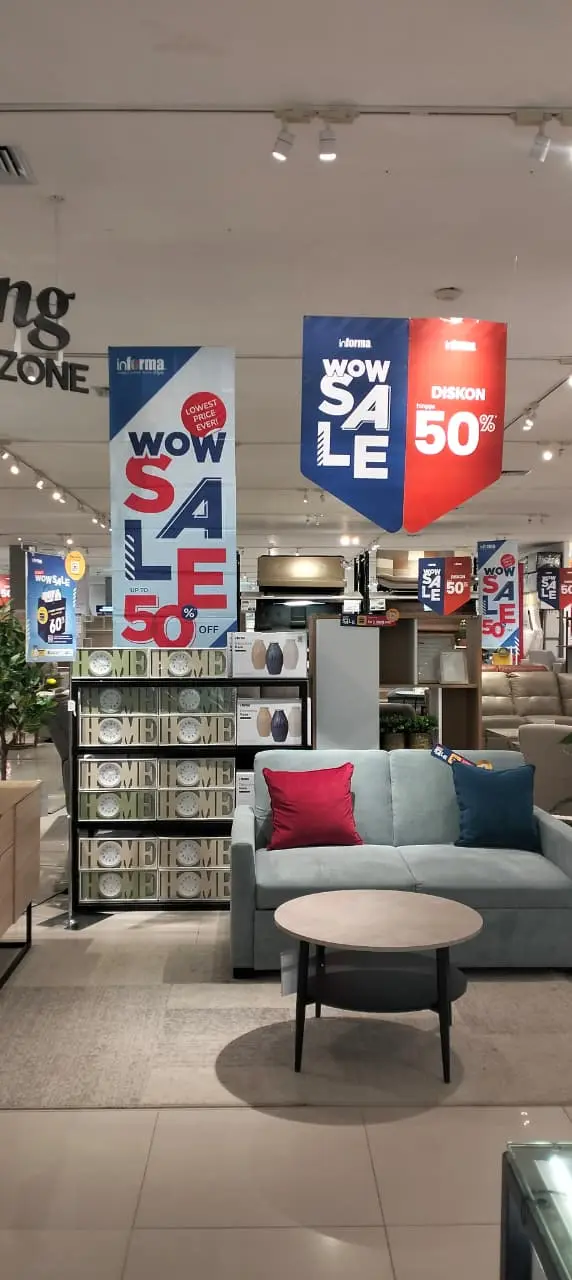Diskon Furniture 50% di Informa Bencoolen Mall. Promo Terbatas!