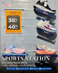 Diskon Sepatu Hingga 40% di Sports Station Bencoolen Mall!