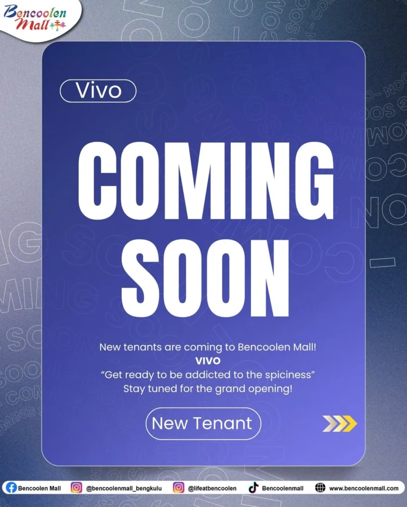 Vivo Segera Hadir di Bencoolen Mall : Tenant Gadget Terbaru!