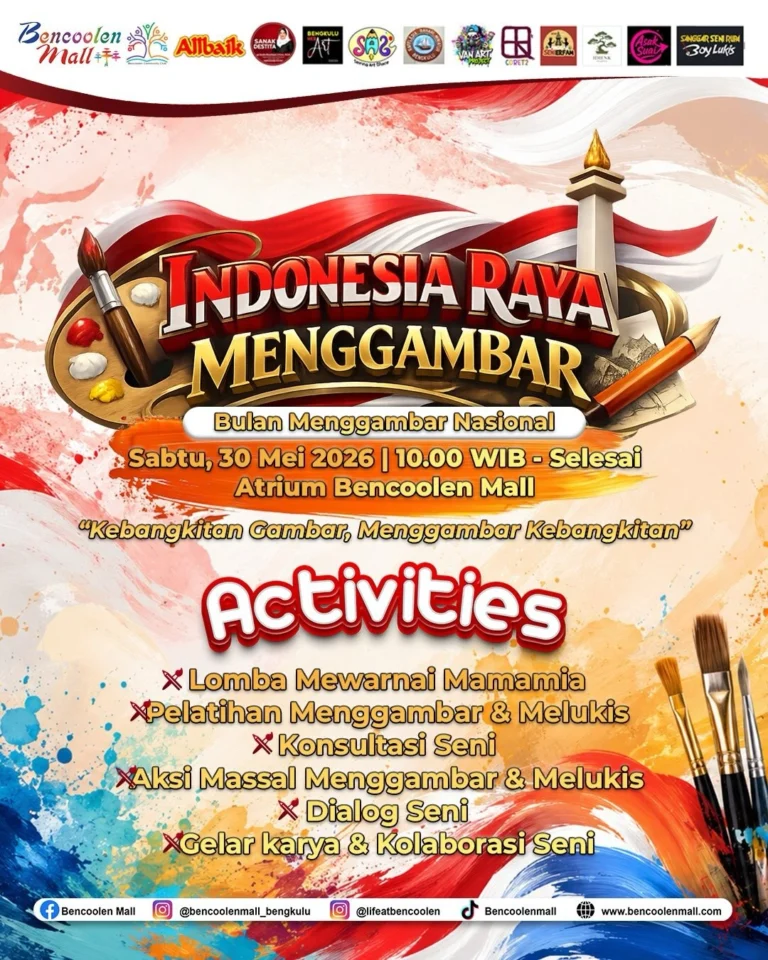 Lomba Menggambar Bengkulu 2026 di Bencoolen Mall Bengkulu!