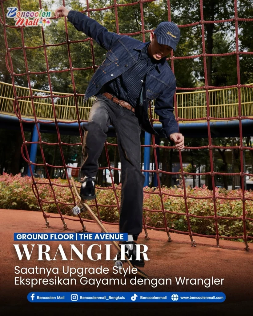 Fashion Pria Wrangler Terbaru di Bencoolen Mall Bengkulu!
