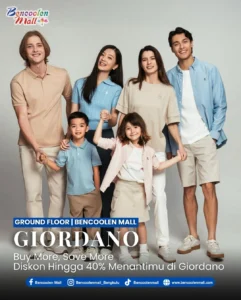 Promo Fashion Casual Giordano Diskon Hingga 40% di Giordano!