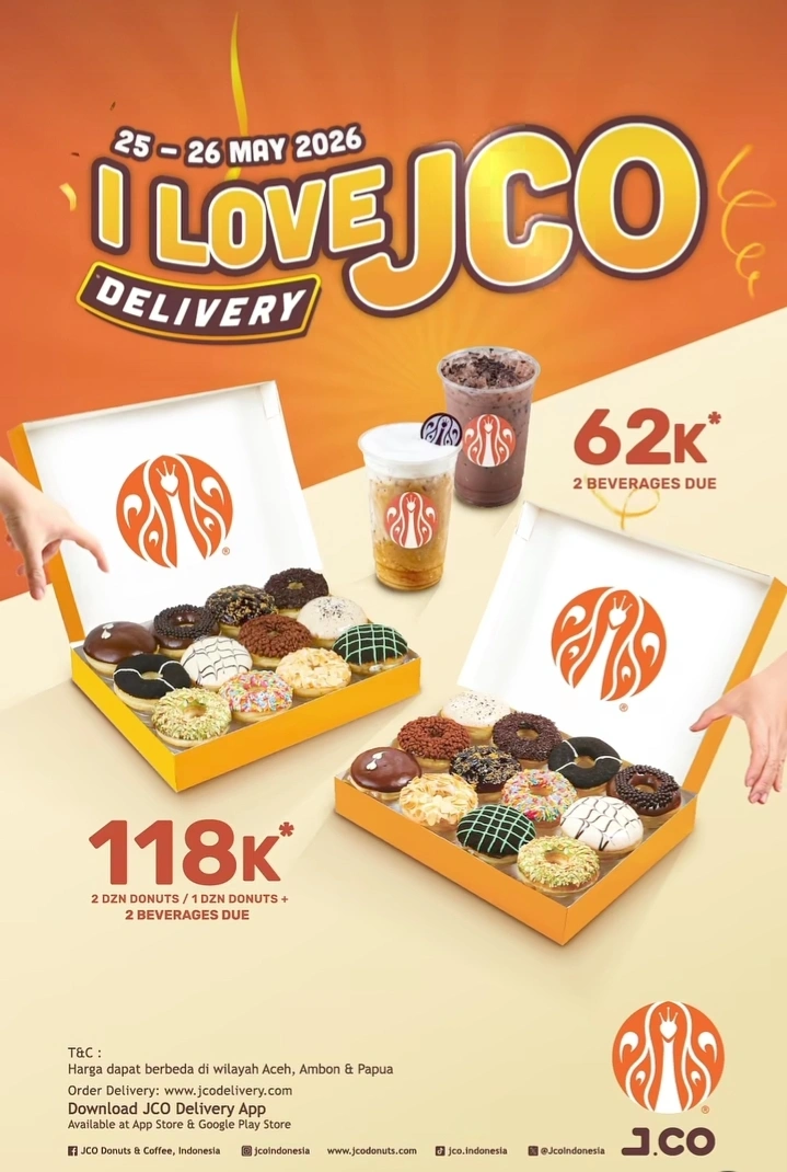 Promo JCO Delivery 2026 Harga Hemat Mulai 62.000 Rupiah!