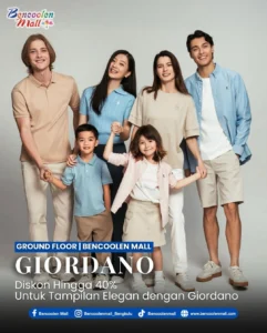 Promo Giordano Bencoolen Mall Diskon Hingga 40%!
