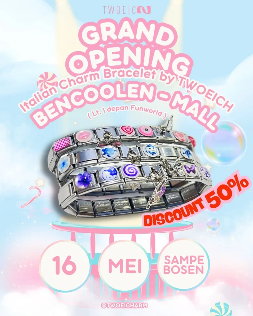 Charm Bracelet Italia Diskon 50% di Bencoolen Mall!