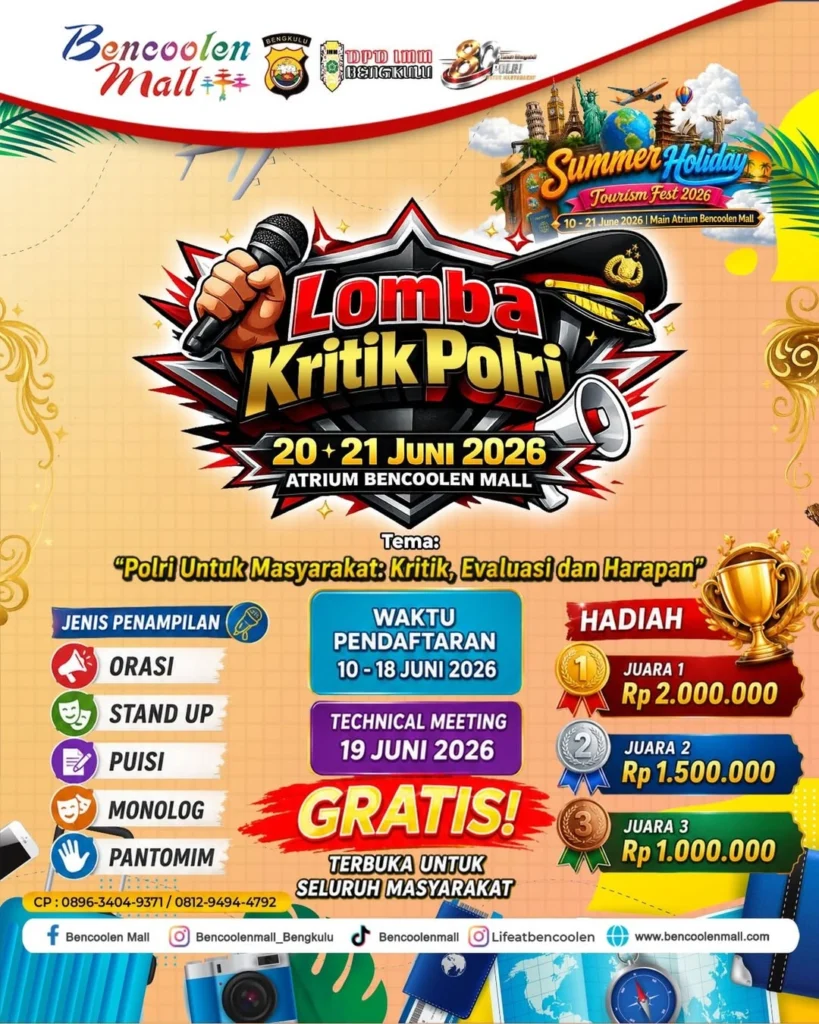 Lomba Kritik Polri 2026 Bengkulu : Berhadiah Jutaan Rupiah!