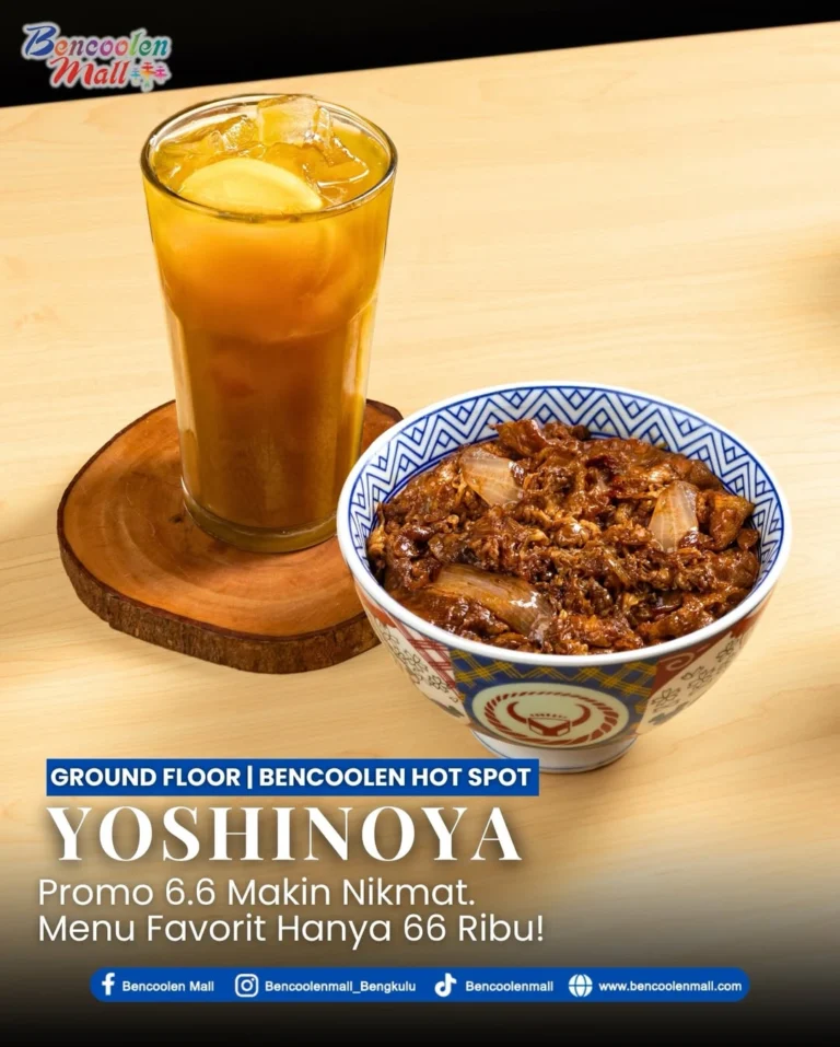 Yoshinoya Terdekat Bengkulu : Promo 6.6 Menu Favorit Rp66 Ribu!