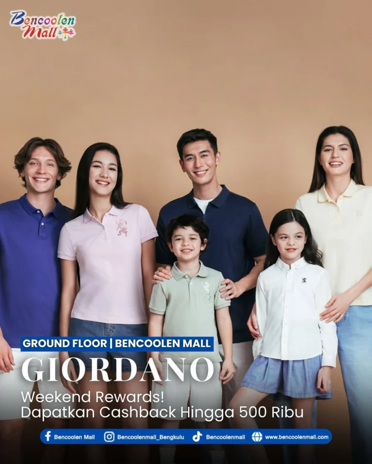 Giordano Terdekat di Bengkulu Ada Cashback Hingga Rp500 Ribu!