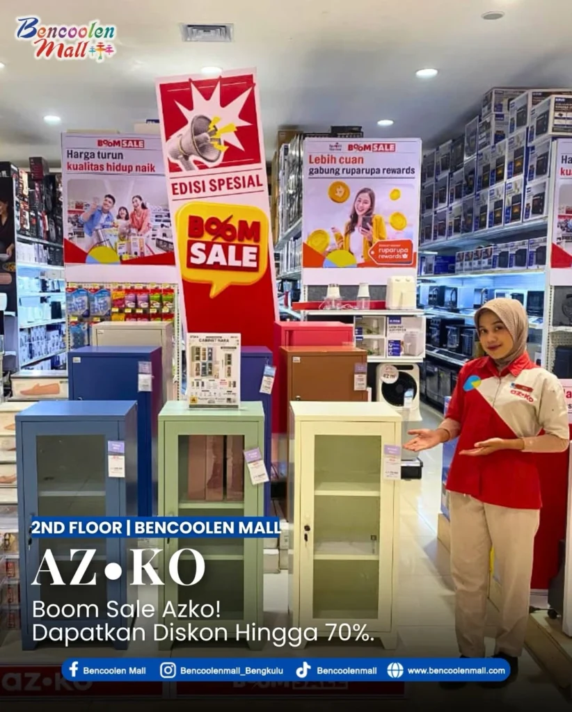 Toko Perabotan AZKO Bengkulu : Boom Sale Diskon Hingga 70%!